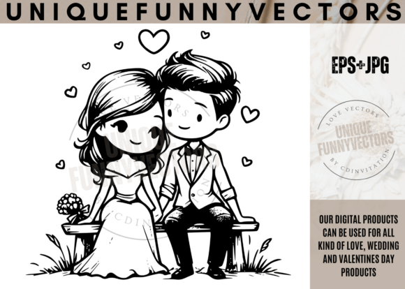 Charming Vector Art for Wedding & Love Designs