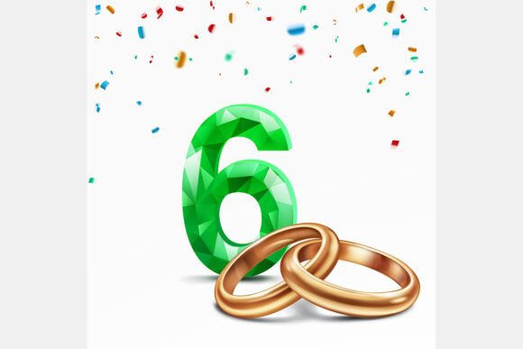 Designing Milestone Moments: The Green Number 6 and Golden Wedding Rings