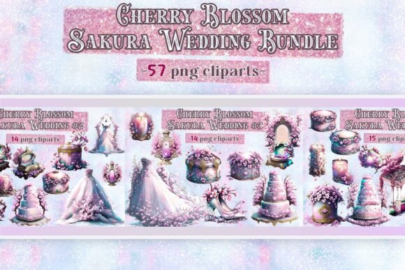 Elegant Sakura Wedding Design Elements for Creative Projects