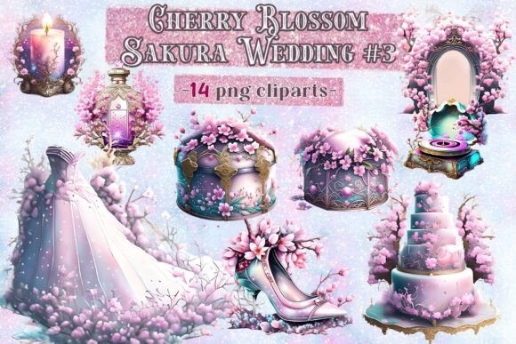 Elevate Your Design Projects with Elegant Sakura Clipart