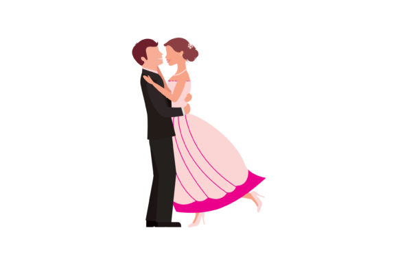 Elevate Your Designs with a Wedding Couple Illustration