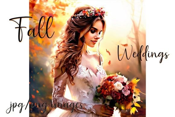 Fall Wedding Illustrations: Watercolor Charm for Designers