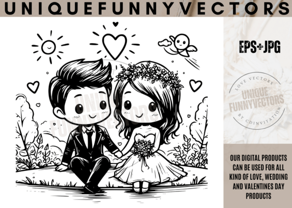Love Wedding Stick Vectors: SVG & EPS 228