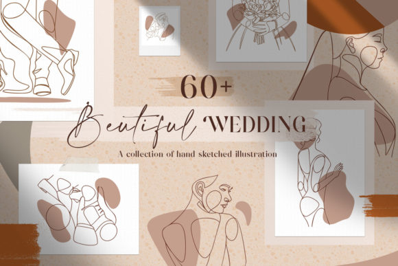 The Art of Elegance: Beautiful Wedding Line Art Abstract