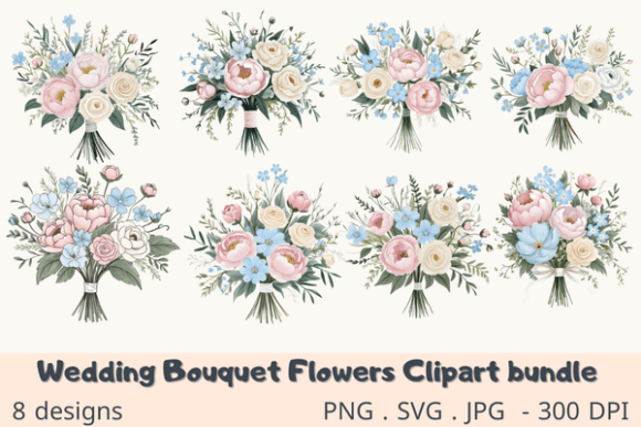 Wedding Bouquet Flowers Clipart Bundle: Elevate Your Designs